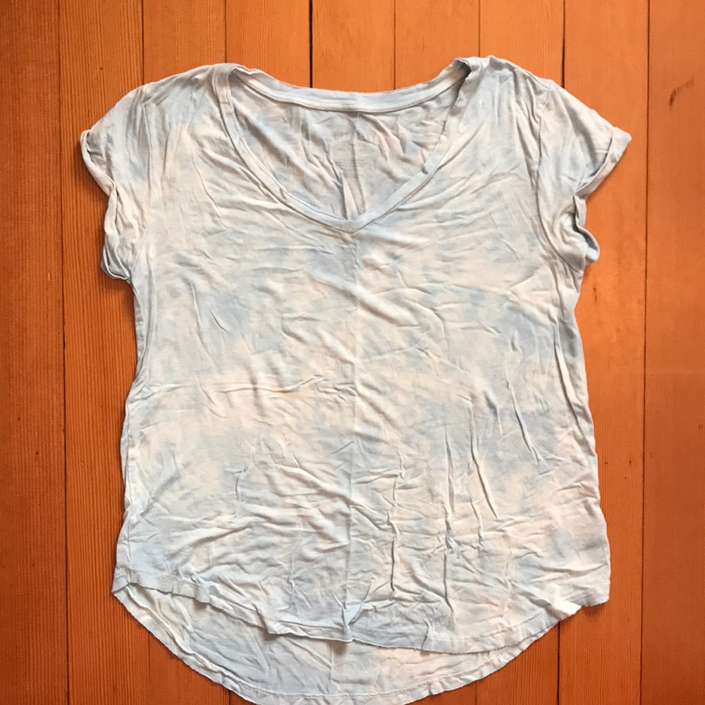 American Eagle Blue & White Soft and Sex Tee